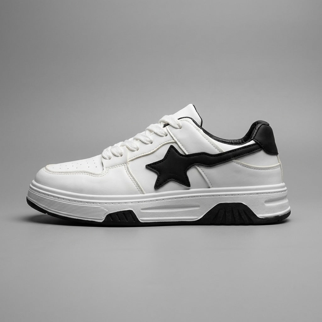 White Black Star Sneakers