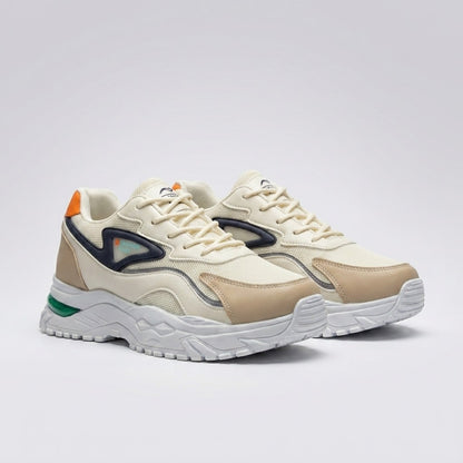 Cream Orange Sporty Sneakers
