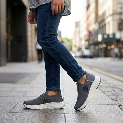 Grey Slip On Sneakers