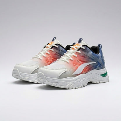 White Red Blue Sporty Sneakers
