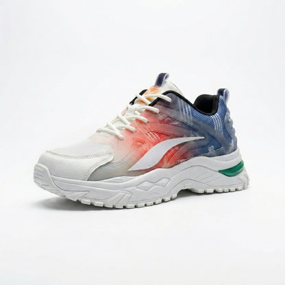 White Red Blue Sporty Sneakers