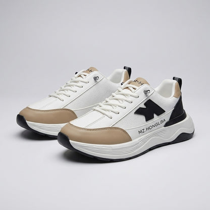White Beige Casual Sneakers