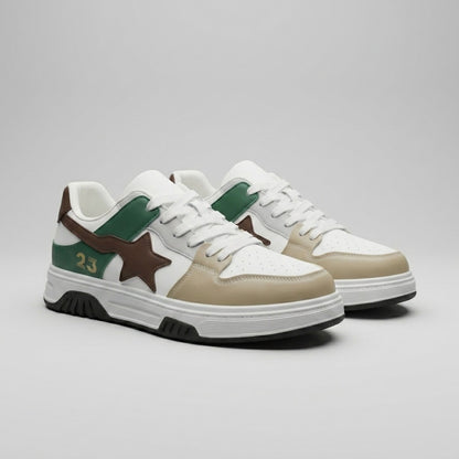 White Green Star Sneakers