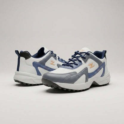 White Grey Navy Walk Sneakers