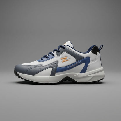 White Grey Navy Walk Sneakers