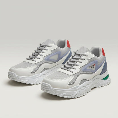 White Grey Sporty Sneakers