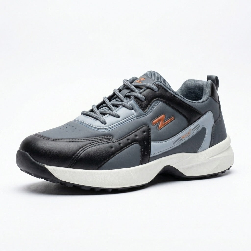 Black Grey Orange Walk Sneakers