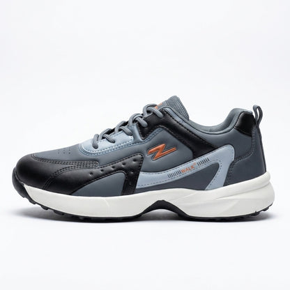 Black Grey Orange Walk Sneakers