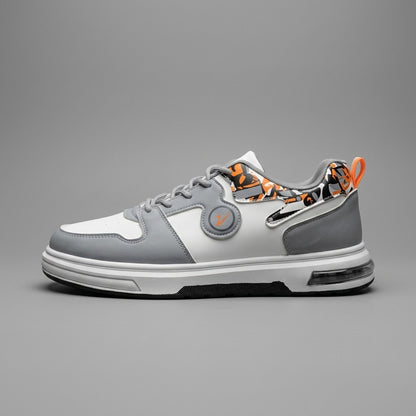 White Grey Orange Street Sneakers