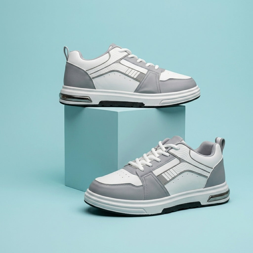 White Grey Street Sneakers