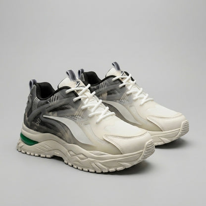 Cream Grey Sporty Sneakers