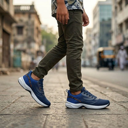 Navy Blue Running Sneakers