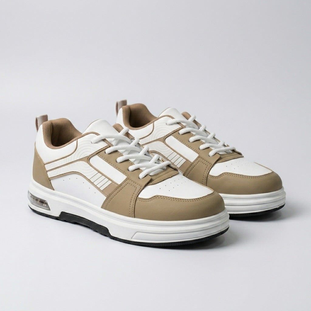 White Beige Street Sneakers