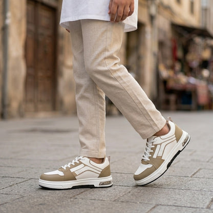 White Beige Street Sneakers