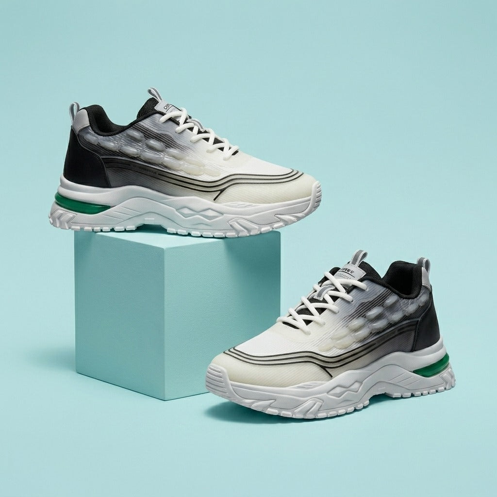 White & Black Street Sneakers