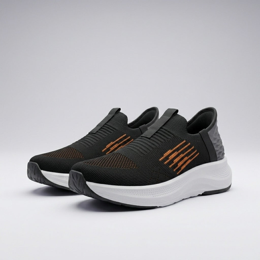 Black Orange Run Sneakers