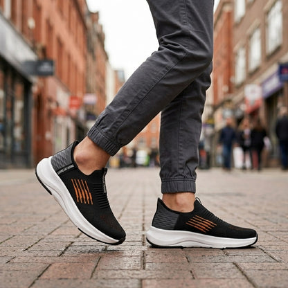 Black Orange Run Sneakers