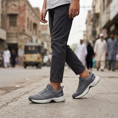 Grey White Walk Sneakers